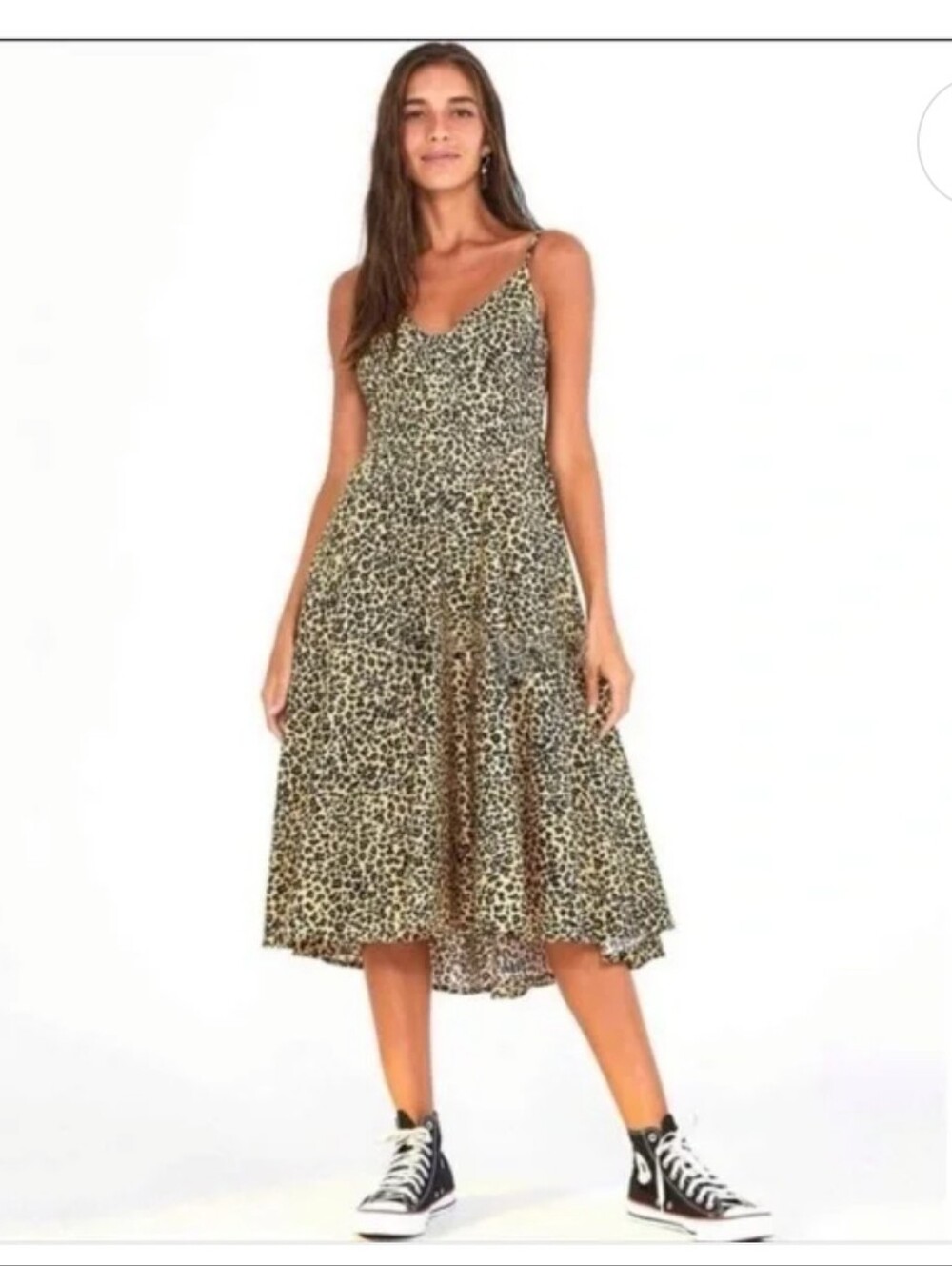 FARM Rio Jaguar Cotton Midi Dress